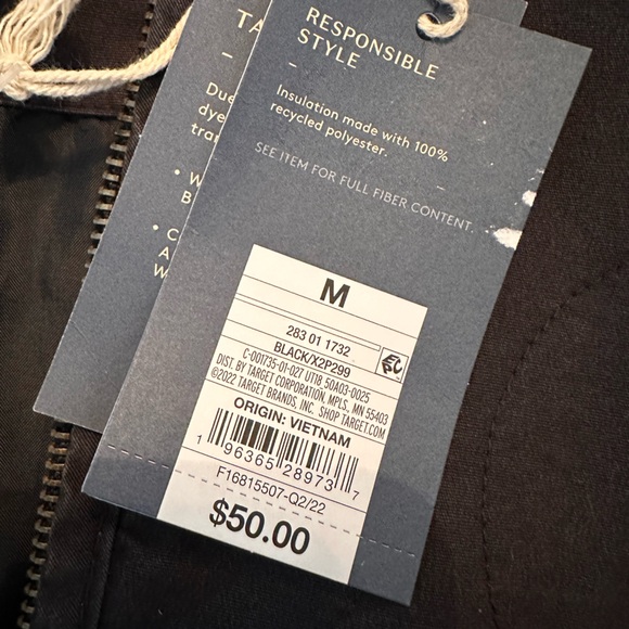 Universal thread Women's Jacket Long sleeve Cotton Twill Full zip Size M - Picture 8 of 9